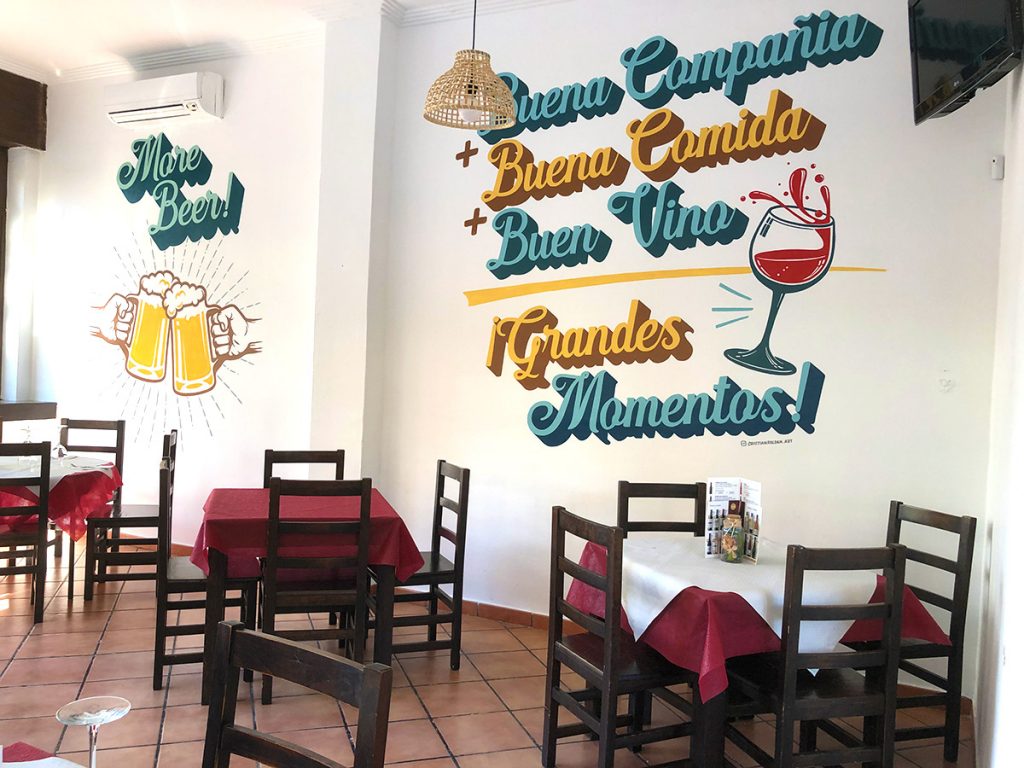 otulacion-a-mano mural-lettering-gran-formato-Restaurante